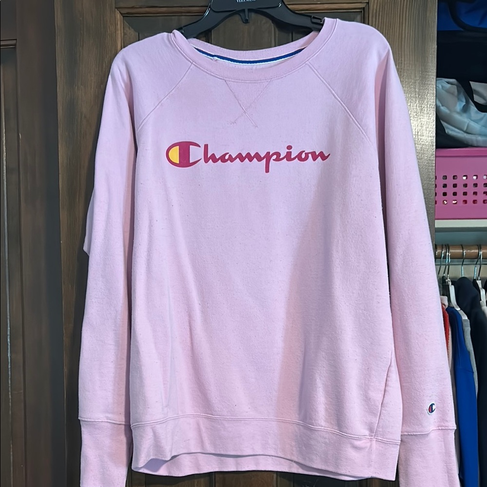 Champion Pink Oversized Hoodie Relaxed Fit